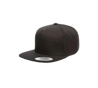 Flexfit Premium 5-Panel Snapback Cap Gorra de béisbol, Black/Black, Talla única Unisex Adulto