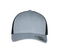 Flexfit Retro Trucker 2-Tone Gorra de béisbol, Heather/Negro, One Size Unisex Adulto
