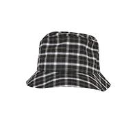 Flexfit Gorro Bucket Check – Negro/Gris – Talla única Unisex Adulto