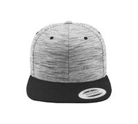 Flexfit Cap Stripes Melange Crown Snapback Negro/Gris Einheitsgröße