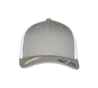 Flexfit Trucker Recycled Mesh Gorra de béisbol, Gris/Blanco, S/M Unisex Adulto
