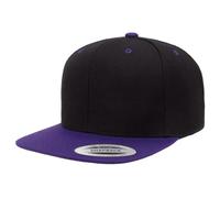 Flexfit Classic Snapback 2-tone, Gorra Elegante De Béisbol Con Forma Y Material Mezcla Lana Hombre, Multicolor (blk/pur), Talla Única