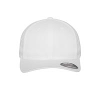 Flexfit Unisex Malla Trucker Tapa, Unisex, Mesh Trucker, Blanco, Talla única