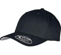 Flexfit Wooly Combed Adjustable Gorra de béisbol, Negro/Negro, One Size Unisex Adulto
