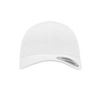 Flexfit Yupoong Gorra de béisbol Unisex con Visera Curvada y Parte Frontal Reforzada, con Cierre de plástico, tamaño Ajustable, Talla única, Blanco, Talla única
