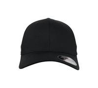 Flexfit Yupoong Gorra de béisbol Unisex de algodón orgánico con Banda Flexible en el Interior, Talla S/M o L/XL (Circunferencia de Cabeza de 54-61 cm), Negro, L/XL