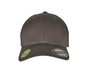 Flexfit Yupoong Gorra de béisbol Unisex de algodón orgánico con Banda Flexible en el Interior, Talla S/M o L/XL (Circunferencia de Cabeza de 54-61 cm), Gris Oscuro, L/XL