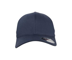 Flexfit Yupoong Gorra de béisbol Unisex de algodón orgánico con Banda Flexible en el Interior, Talla S/M o L/XL (Circunferencia de Cabeza de 54-61 cm), Azul Marino, S/M