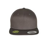 Flexfit Yupoong Gorra Unisex Snapback de algodón orgánico con Visera Recta, Gorra de béisbol de algodón orgánico, tamaño Ajustable, Talla única, Gris Oscuro, Talla única