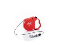 Flexi Basic Standard Cord Red Mini Extra Small 3m Retractable Dog Leash/Lead for dogs up to 8kgs/18lbs