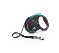 Flexi Correa Extensible Black Design Azul Cinta 5M L