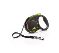 Flexi Black Design Correa Extensible para Perros Talla M - 5 m - Verde