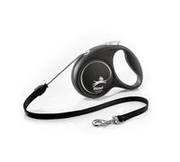 flexi® Black Design M | 5 m Correa retractilable de cordón | máx. 20 kg