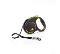 Flexi Black Design Tape Green Small 5m Retractable Dog Leash/Lead for dogs up to