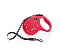 flexi® Classic M Cinta 5 m roja, correa extensible para perros hasta máx. 25 kg