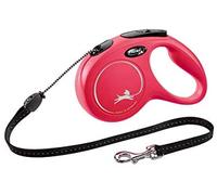 Flexi® classic m cordón 5 m roja, correa extensible para perros hast