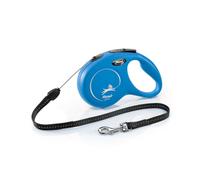 flexi® Classic S | 8 m Correa retractilable de cordón | Perros máx. 12 kg | Freno desmontable con una mano, botón stop-and-go, mango flexible ergonómico, mosquetón sólido, fabricado en Alemania
