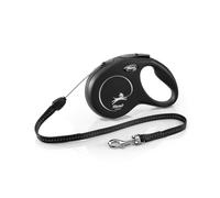 flexi® Classic S | 8 m Correa retractilable de cordón | Perros máx. 12 kg | Freno desmontable con una mano, botón stop-and-go, mango flexible ergonómico, mosquetón sólido, fabricado en Alemania