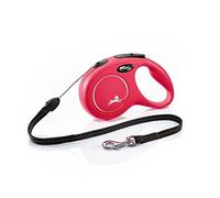 Flexi New Classic Correa de Cordón Extensible Roja para perros