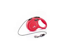 flexi® Classic XS | 3 m Correa retractilable de cordón | Perros máx. 8 kg | Tamaño de bolsillo, mango de 3 dedos, freno desmontable con una mano, botón stop-and-go, made in Germany