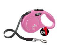 Flexi® Classic XS Cinta 3 m Pink, Correa Extensible para Perros hasta máx. 12 kg