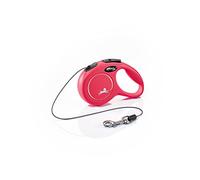 Flexi Correa extensible de cordón New Classic para perros – 3 m, hasta 8 kg – Rojo XS