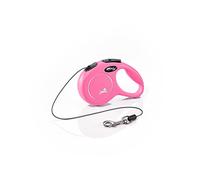 Flexi Correa extensible de cordón New Classic Rosa XS 3 m hasta 8 kg