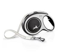 Correa Retractable New Comfort Talla L para Perros (Negro/Gris) - FLEXI