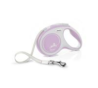 flexi® Comfort M | 5 m Correa retractilable de Cinta | Perros máx. 25 kg | Mango ajustable suave táctil, freno desmontable con una mano, botón stop-and-go, mosquetón sólido, fabricado en Alemania