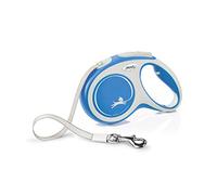 flexi® Comfort M | 5 m Correa retractilable de Cinta | Perros máx. 25 kg | Mango ajustable suave táctil, freno desmontable con una mano, botón stop-and-go, mosquetón sólido, fabricado en Alemania