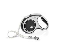 Flexi® Comfort M Cinta 5 m Negro, Correa Extensible para Perros hasta máx. 25 kg