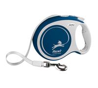 flexi Comfort Plus L Correa Extensible Perro Grande 5 m, 60 kg, Azul | Cinta resistente 5 m · Mango ajustable · Botón de freno · Perro grande hasta 60 kg · Made in Germany