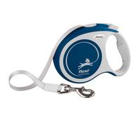 flexi Comfort Plus L Correa Extensible Perro Grande 8 m, 50 kg, Azul | Cinta resistente 8 m · Mango ajustable · Botón de freno · Perro grande hasta 50 kg · Made in Germany