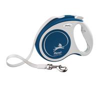 flexi Comfort Plus M Correa Extensible Perro Mediano 5 m, 25 kg, Azul | Cinta resistente 5 m · Mango ajustable · Botón de freno · Perro hasta 25 kg · Made in Germany