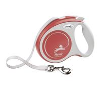 flexi Comfort Plus S Correa Extensible Perro 5 m, 15 kg, Rojo Claro | Cinta resistente 5 m · Botón de freno · Perro pequeño hasta 15 kg · Compatible LED y Multi Box · Made in Germany