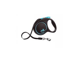 Flexi Correa Extensible Black Design Azul Cinta 5M L