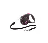 Flexi Correa Extensible De Cordón Black Design Rosa M (5 M)