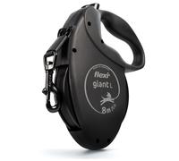 FLEXI - Correa Giant L Cinta 8 m - SOGA Resistente - Mango Ergonómico Suave - Carcasa Moderna - Mosquetón Sólido - para Perros Fuertes hasta 50 kg - Negro