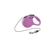 Flexi Correa extensible de cordón New Classic Rosa XS 3 m hasta 8 kg