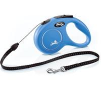 Flexi® Correa retráctil clásica para Perro (cordón), ergonómica, Duradera y sin enredos, para Perros de hasta 26 Libras, 16 pies, pequeña, Azul
