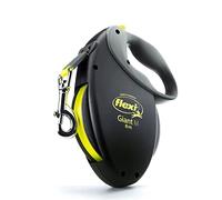 flexi Correa retráctil Gigante Mediana para Perro (Cinta), 26 pies, Mediano, Negro/neón