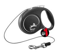 Flexi Design XS Cordón 3m Plata | El negro vuelve a ser protagonista: la correa flexi®, fabricada en Alemania, con un diseño atractivo