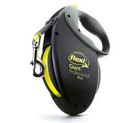 flexi® Giant Professional L Cinta 10 m negro/amarillo neón, correa extensible para perros hasta máx. 50 kg