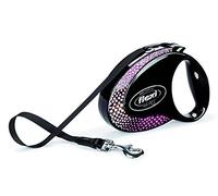 flexi Glam Composition - Cinta retráctil (25 kg, 5 m, tamaño Mediano), Color Negro