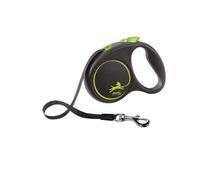 Flexi Leash Cinta M Diseño Negro 5m Hasta 25kg Verde