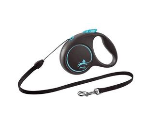 Flexi Leash Cuerda S Diseño Negro 5m Hasta 12kg Azul