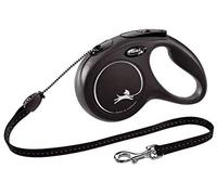 Flexi Leash New Classic M Cinta 5m Hasta 25kg Negro