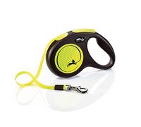 flexi® Neon M | 5 m Correa retractilable de Cinta | Perros máx. 25 kg