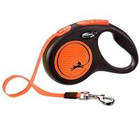Flexi Correa Extensible Reflectante De Cinta New Neón Naranja S (5 M)