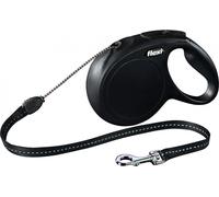 Flexi new classic 8 m negro perro correa retráctil